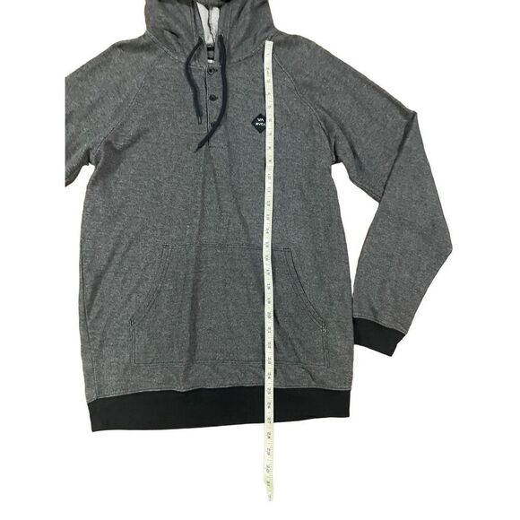 RVCA Mens gray hooded pullover sz medium - Picture 7 of 8